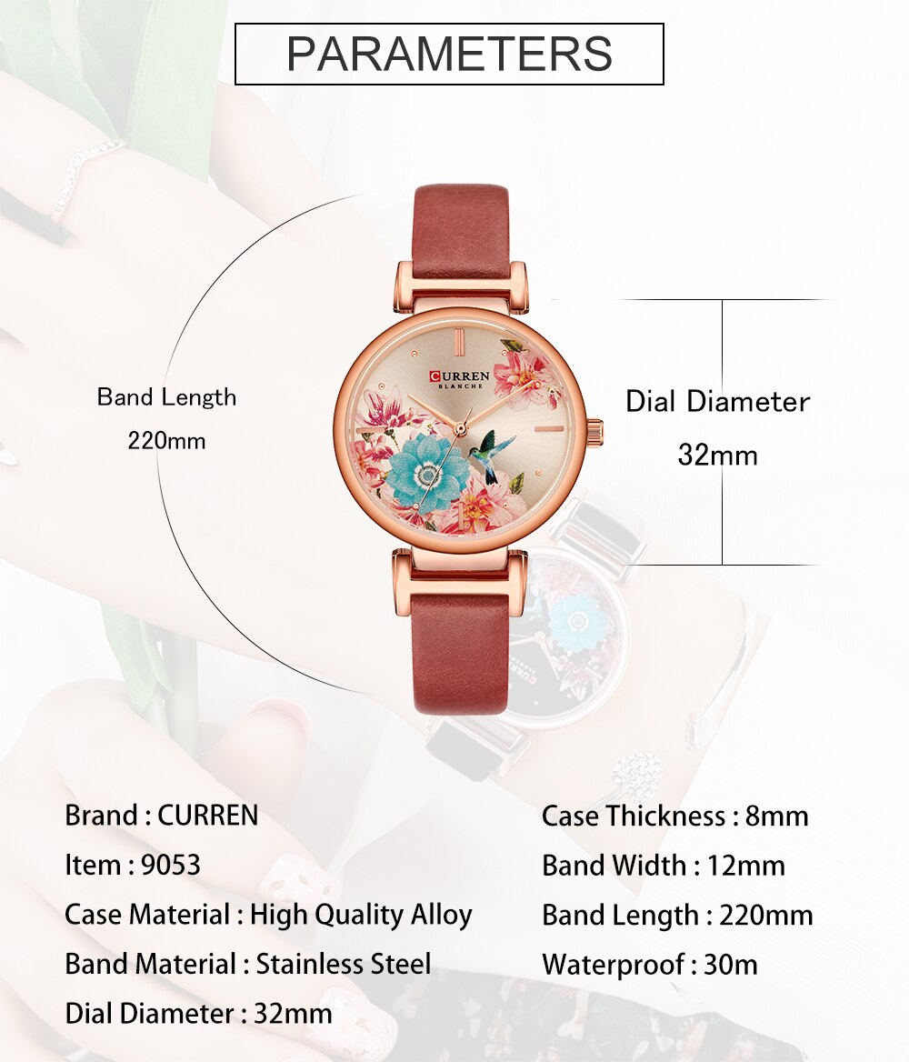 YSYH Leather Women Watch Summer Quartz Ladies Wristwatch Relojes Female Clock Fashion Flower Dial Reloj Mujer