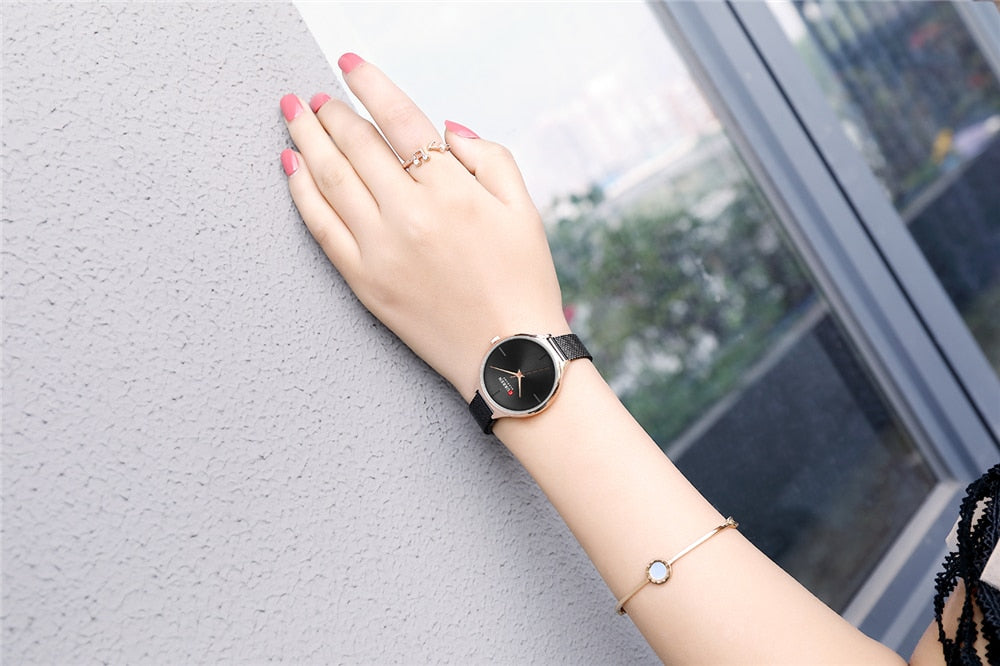 YSYH Ladies Watches Minimalist Wrist Watch for Women Casual Fashion Leather Strap Quartz Female Clock Simple Classy Watch