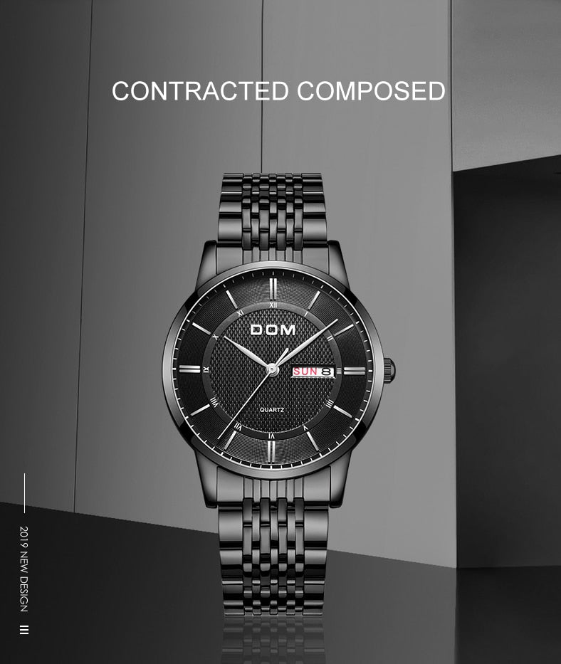 YSYH Men's Watches Ultra-thin Business Casual Leather Wrist Watch Calendar Display Waterproof Multi-function Quartz Clock