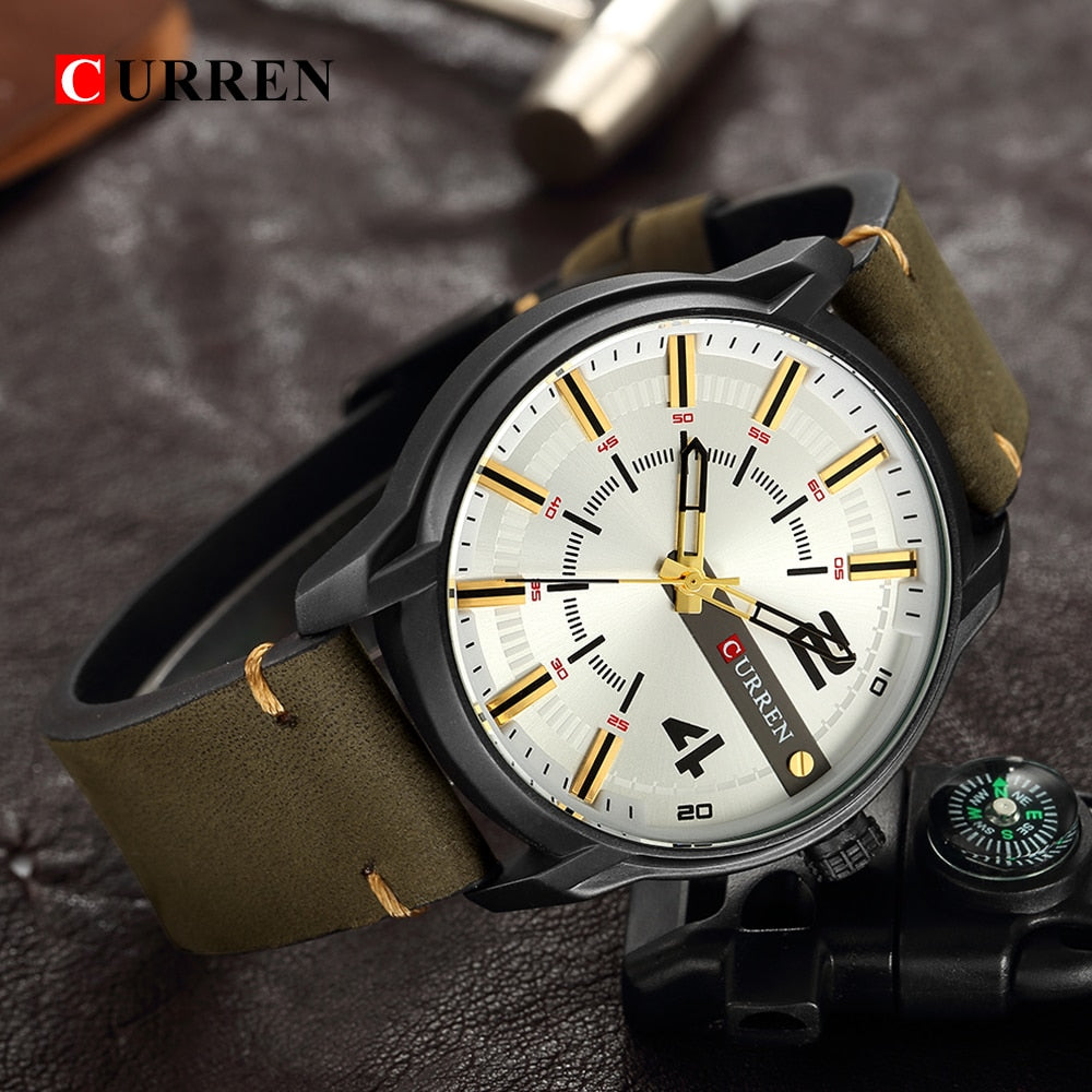 Casual Analog Quartz Wrist Watch YSYH High Quality Leather Strap Man Clock Water Resistant Relojes Hombre