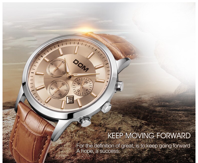 YSYH boutique men's multi-pointer waterproof sports watch Countdown Calendar display Sapphire Crystal Quartz Watch Men