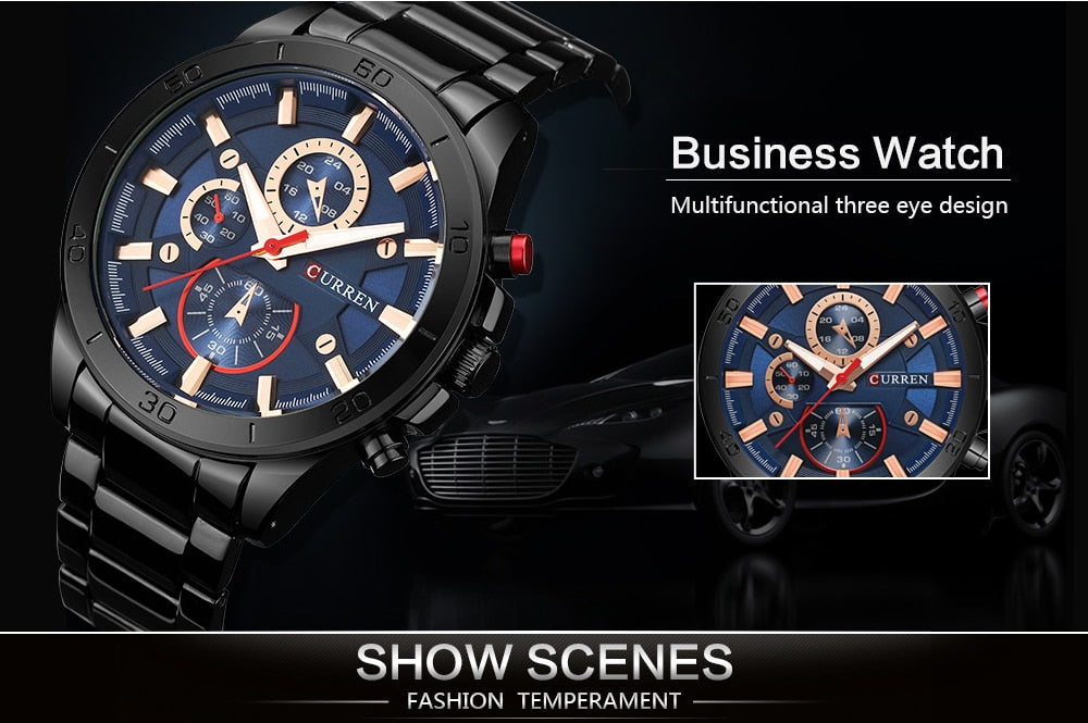 YSYH Analog Military Sports Full Steel Waterproof Wrist Watch Male Clock Reloj Hombre