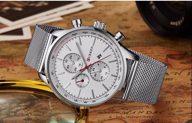 YSYH Brand Luxury Casual Sports Men Watches Stainless Steel Wristwatch Date Male Clock