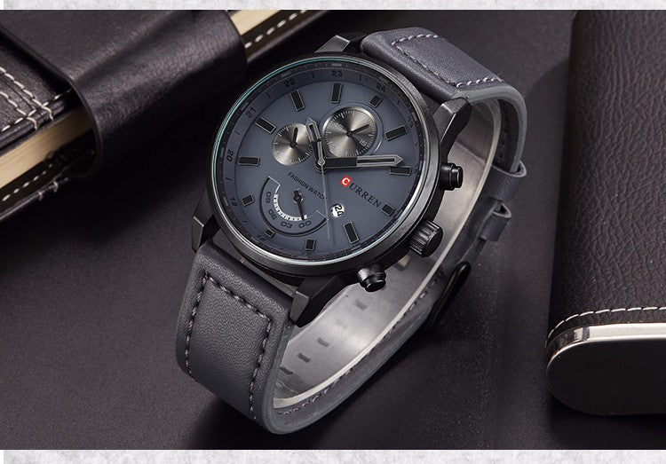 YSYH Man's Clock Analog Sport Watches Men's Leather Quartz Wrist Watch Man Clock Hombre Gifts For Men