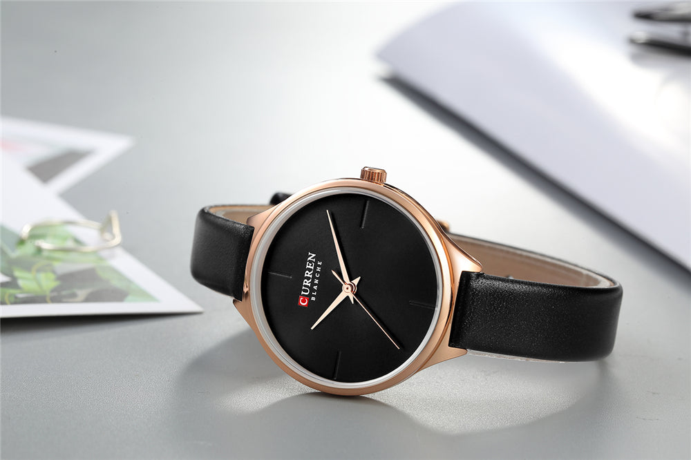 YSYH Ladies Watches Minimalist Wrist Watch for Women Casual Fashion Leather Strap Quartz Female Clock Simple Classy Watch