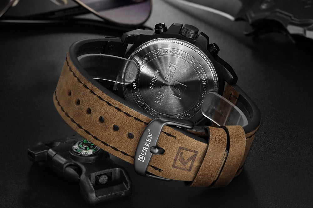 YSYH Classic Black White Chronograph Watch Men's Watches Casual Quartz Wristwatch Male Clock