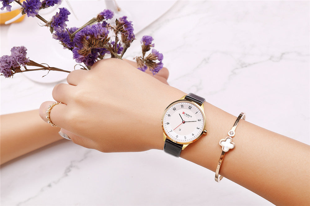 YSYH Date Quartz Women's Watch Ultra Thin Leather Ladies Dress Wristwatch Simple Digital Female Clock Reloj Mujer