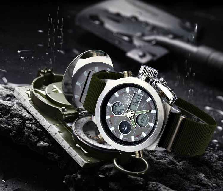 YSYH Wrangler Series Men's Watch 50 Meter Dive Leather Strap Military Watch Men's Waterproof Sports Quartz Alarm Clock New