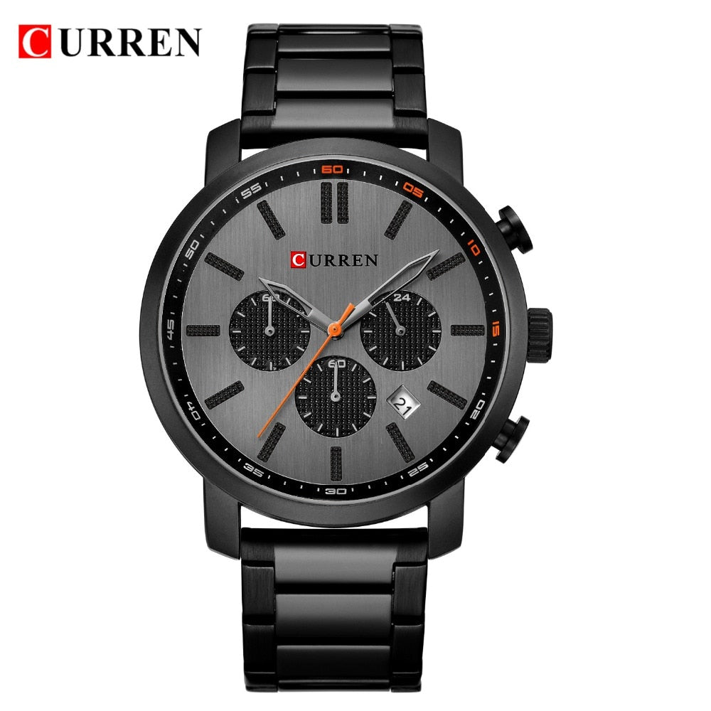 Luxury Brand Military Sport YSYH Stainless Steel Wristwatch For Man Chronograph Watch Date Male Clock