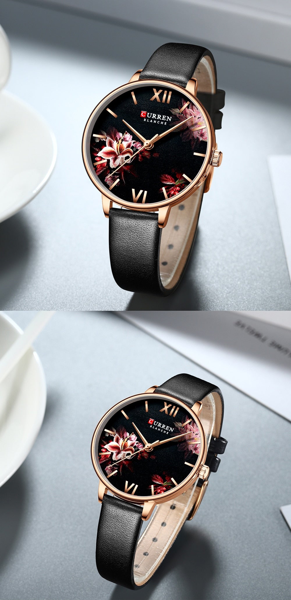 YSYH White Leather Watch for Women Watches Fashion Flower Quartz Wristwatch Female Clock Reloj Mujer Charms Ladies Gift
