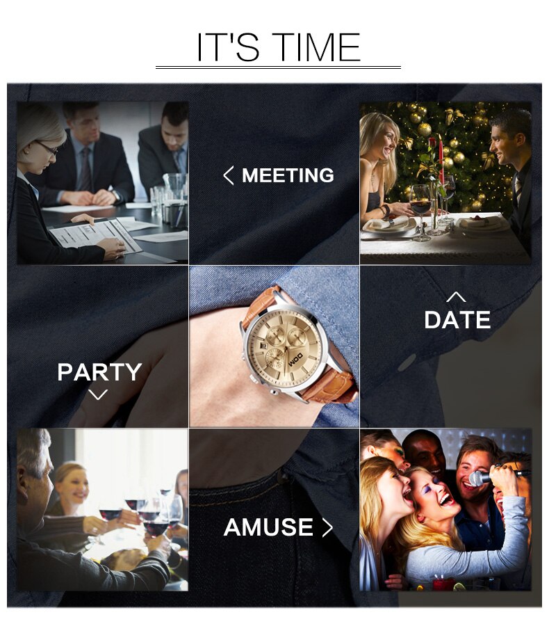YSYH boutique men's multi-pointer waterproof sports watch Countdown Calendar display Sapphire Crystal Quartz Watch Men