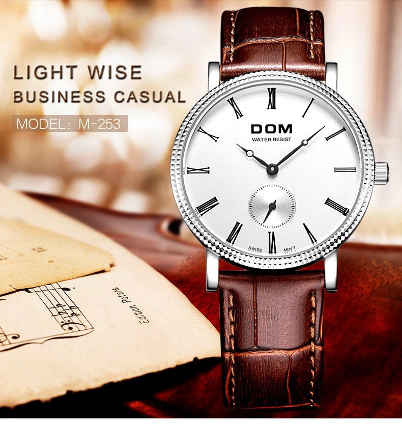 YSYH Luxury Business Casual Watch Male Retro Style Independent Stopwatch High Quality Movement Quartz Qolok Men 6mm Ultra-thin