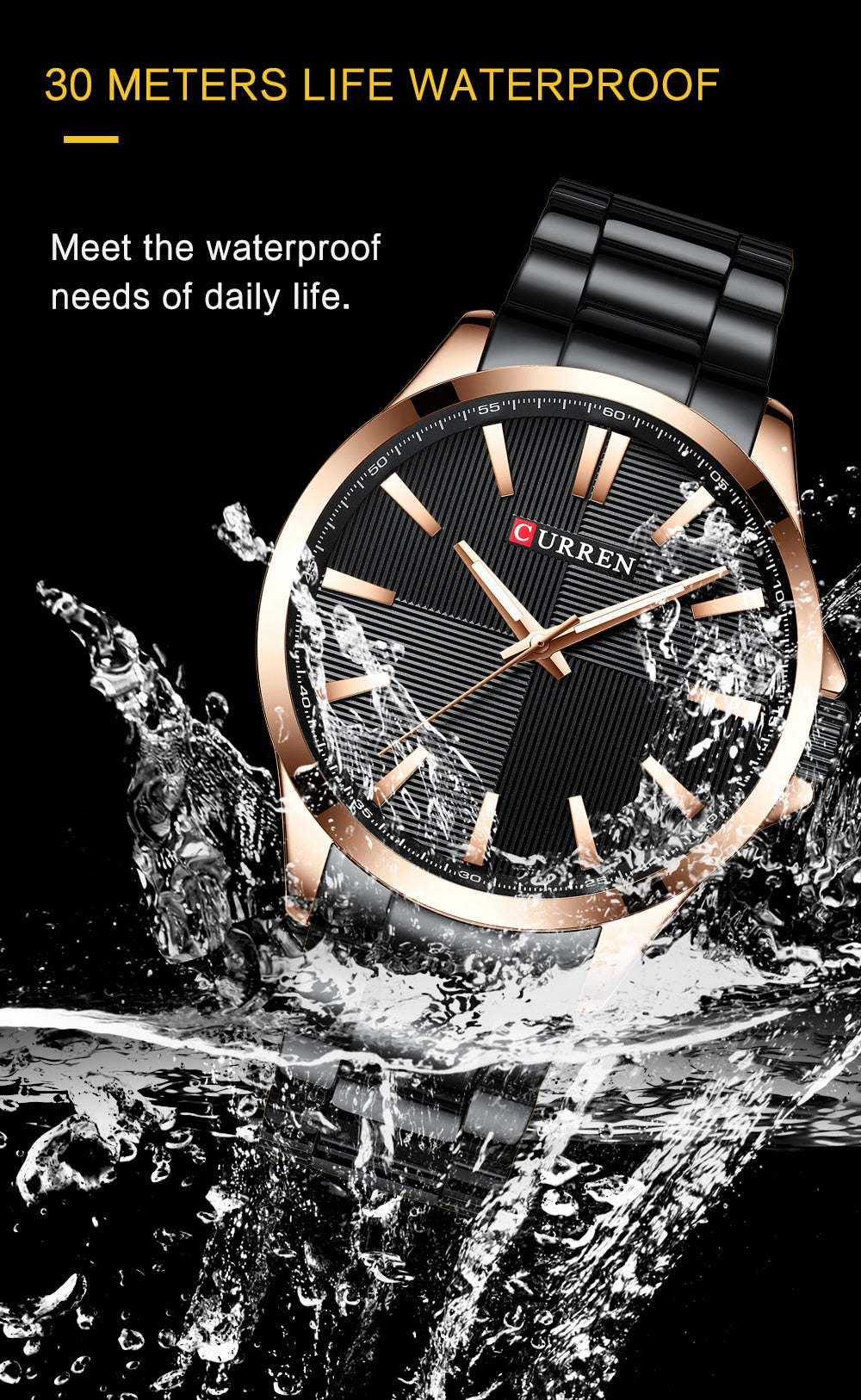 Men Watches Luxury Brand Stainless Steel Mens Watch YSYH Wristwatch Man Clock Waterproof 30 M Relojes