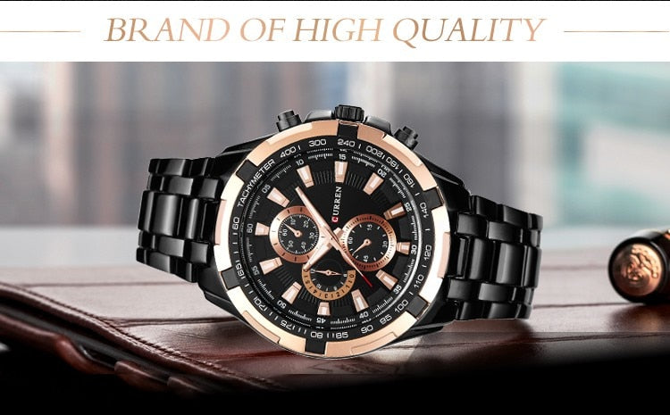 YSYH Watches Men Luxury &Casual Quartz Male Wristwatches Classic Analog Sports Steel Band Clock Relojes