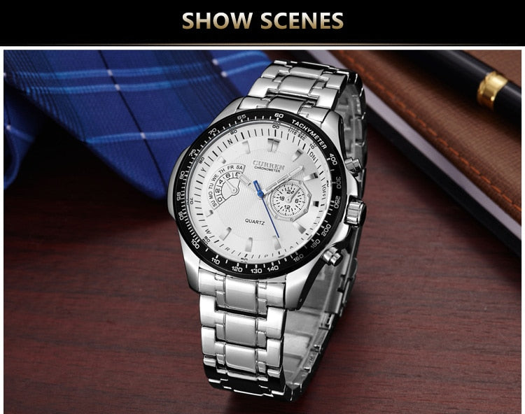 Men's Watches YSYH Quartz Watch Men Sport Full Steel Waterproof Wristwatch Male Clock
