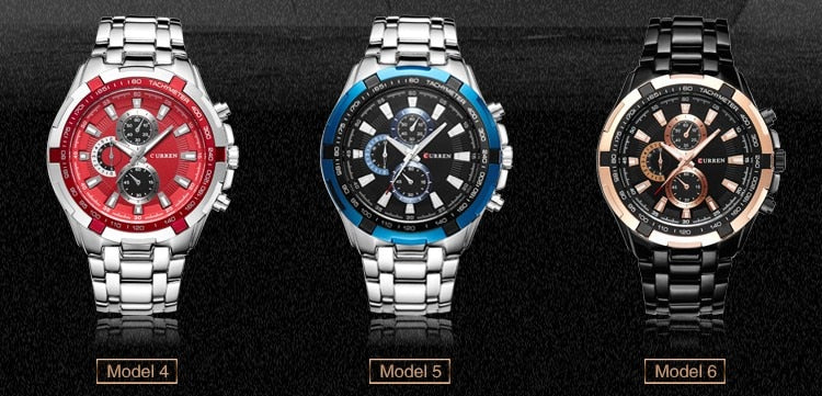 YSYH Watches Men Luxury &Casual Quartz Male Wristwatches Classic Analog Sports Steel Band Clock Relojes