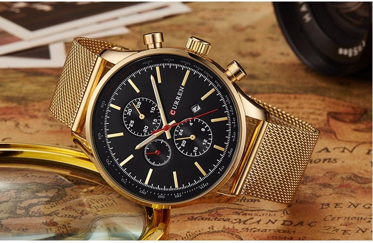 YSYH Brand Luxury Casual Sports Men Watches Stainless Steel Wristwatch Date Male Clock