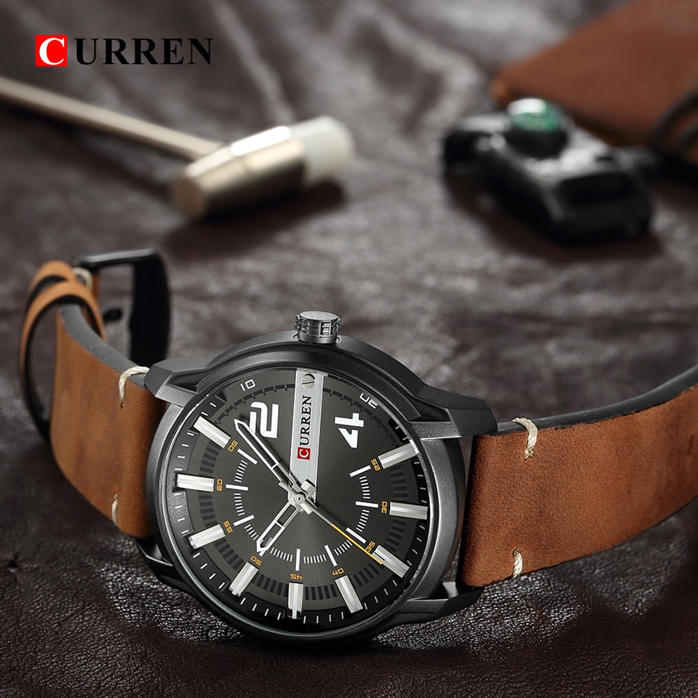 Casual Analog Quartz Wrist Watch YSYH High Quality Leather Strap Man Clock Water Resistant Relojes Hombre