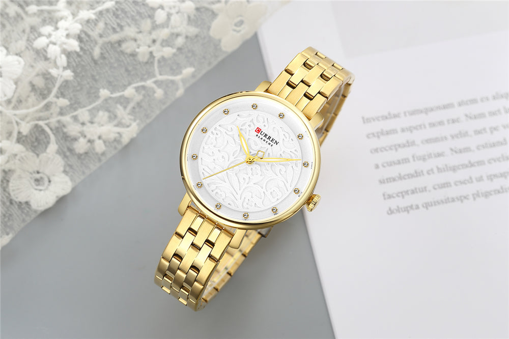 YSYH Women Watches Pink Leather Wristwatch with Rhinestone Ladies Clock Fashion Luxury Quartz Watch Relogio Feminino