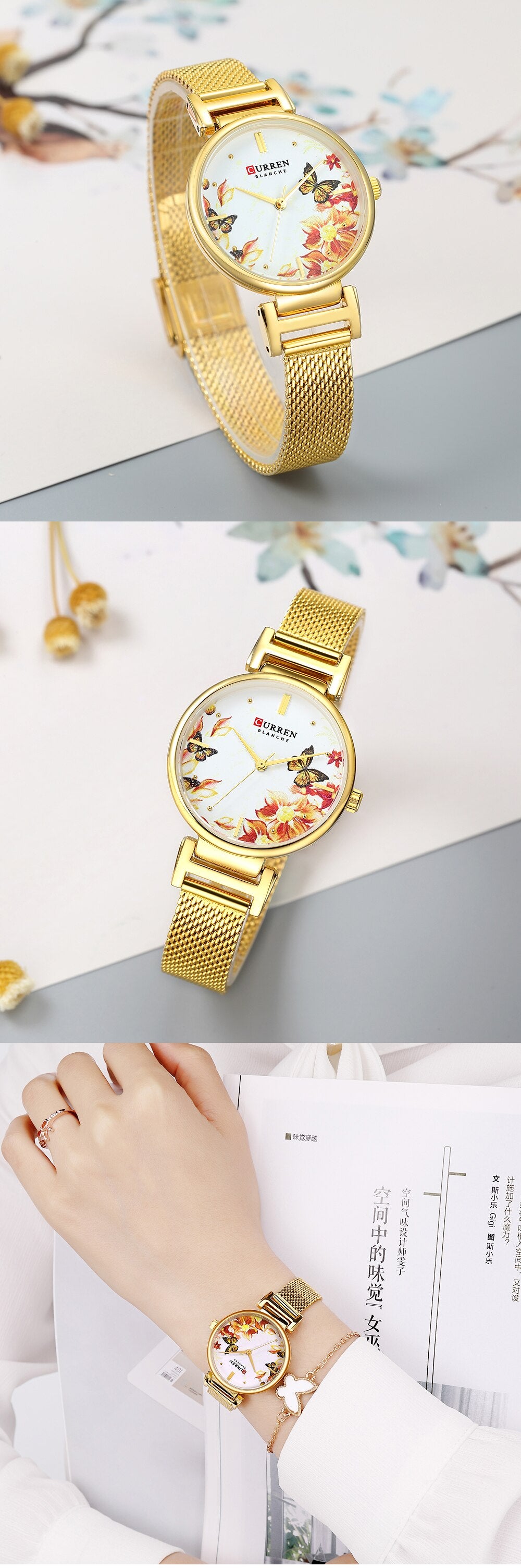 YSYH Leather Women Watch Summer Quartz Ladies Wristwatch Relojes Female Clock Fashion Flower Dial Reloj Mujer