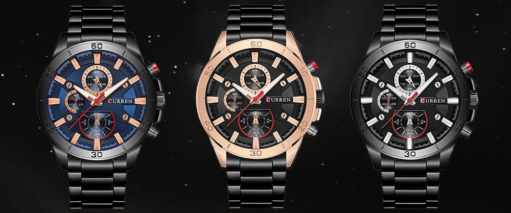 YSYH Analog Military Sports Full Steel Waterproof Wrist Watch Male Clock Reloj Hombre