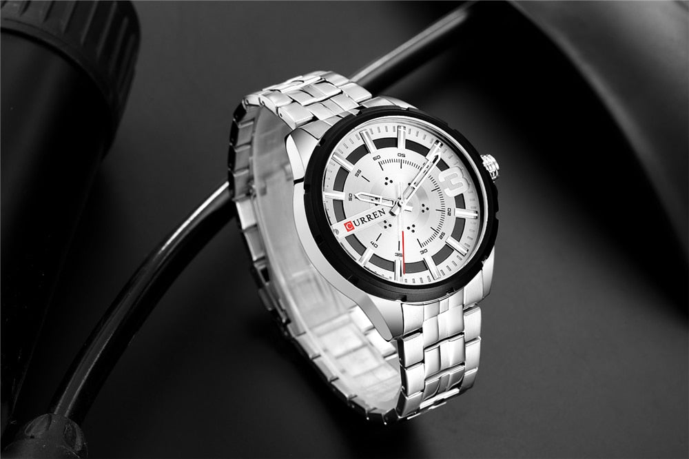 YSYH Gold Watches for Men Watch Business Men's Clock Fashion Quartz Stainless Steel Wrist watches Waterproof