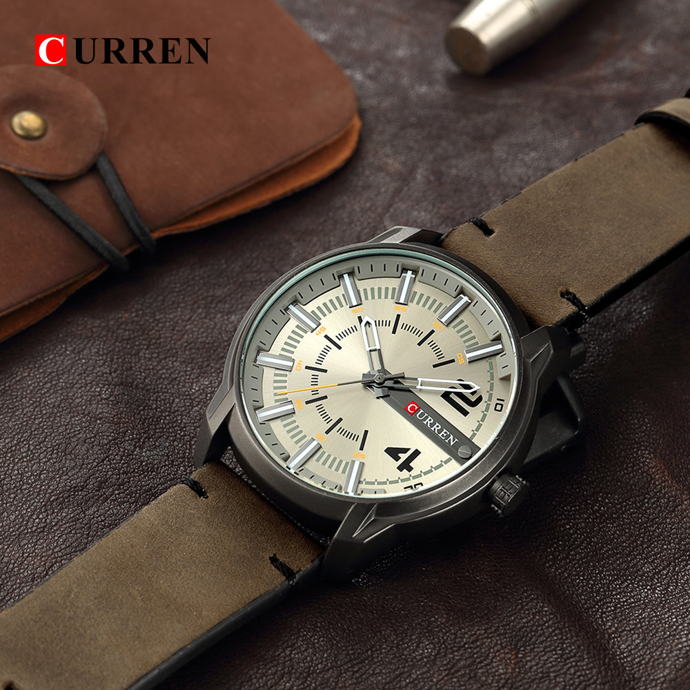 Casual Analog Quartz Wrist Watch YSYH High Quality Leather Strap Man Clock Water Resistant Relojes Hombre