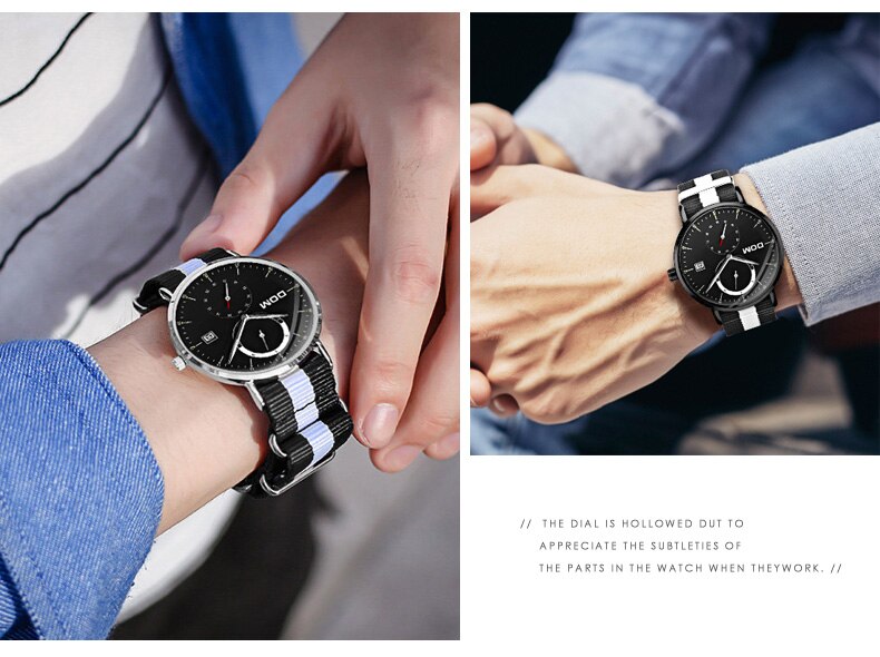 YSYH Simple style men's quartz watch fashion casual waterproof watch