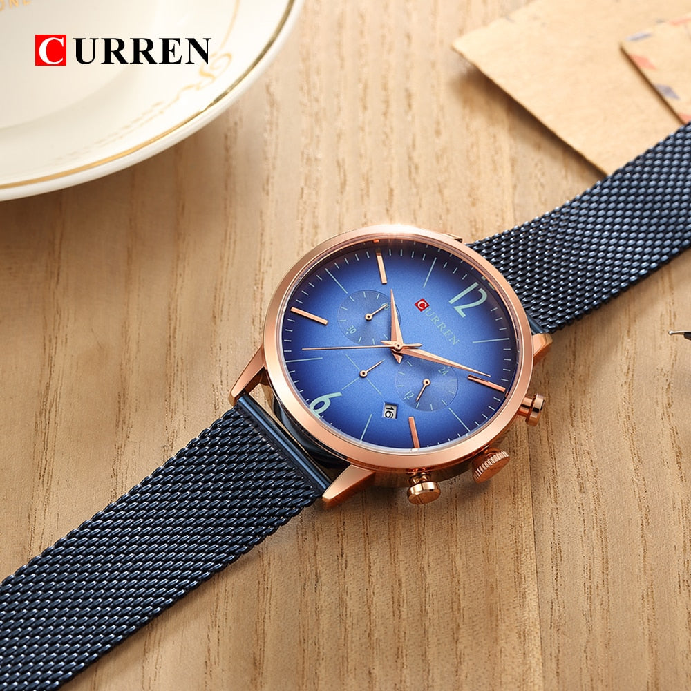 YSYH Hot Sport Men Watches Luxury erkek kol saati Quartz Wrist Watch Chronograph Steel Band Clock
