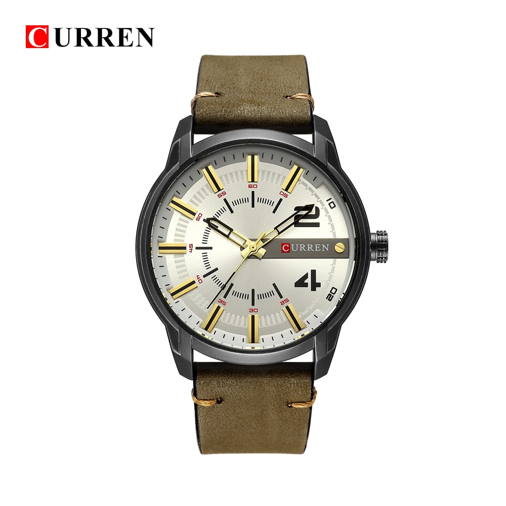 Casual Analog Quartz Wrist Watch YSYH High Quality Leather Strap Man Clock Water Resistant Relojes Hombre