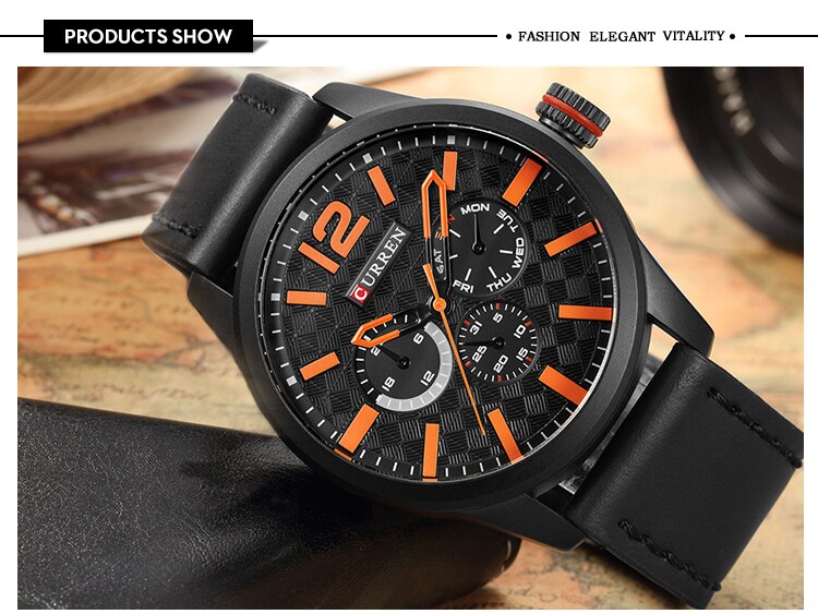 Luxury Brand YSYH Analog Sports Watch Leather Strap Quartz Men Wristwatch