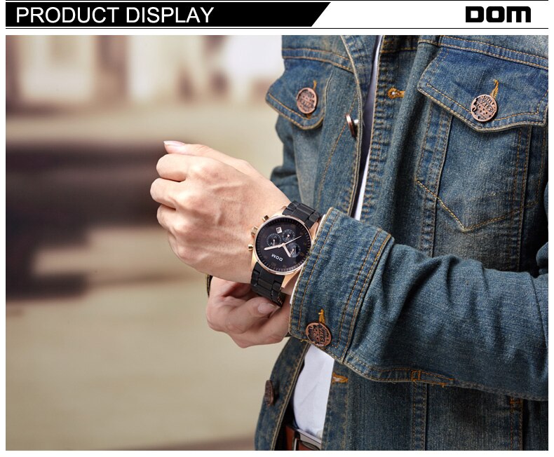 YSYH Men's Watch Calendar Week Show Waterproof Luminous Quartz Watch Men High Quality Movement Clock Gold