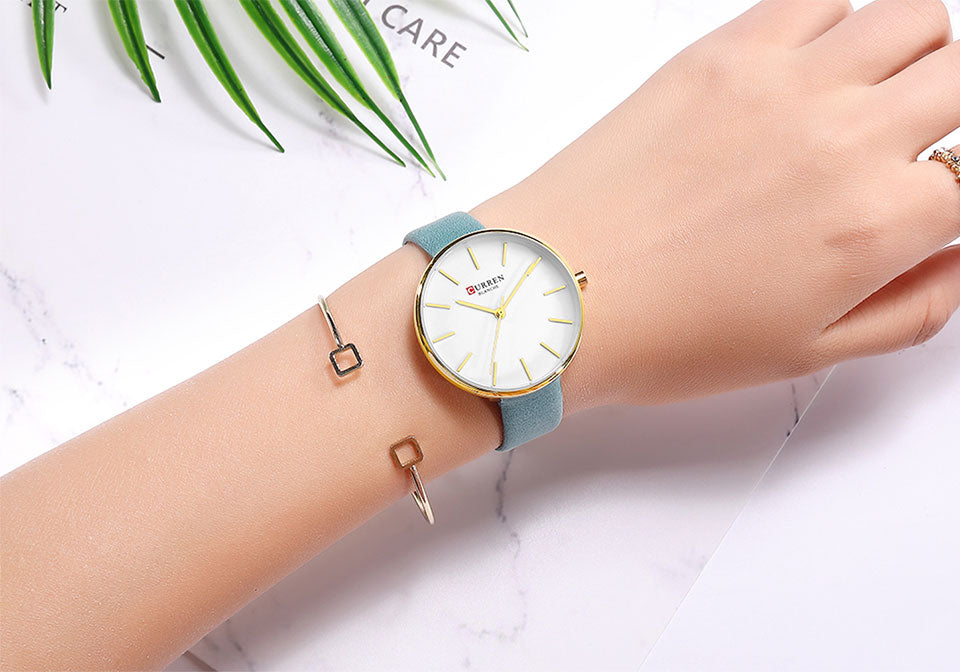 YSYH Simple Leather Analog Quartz Women's Watch Montre Femme Clock Dress Ladies Wrist Watches Female Fashion Casual Clock