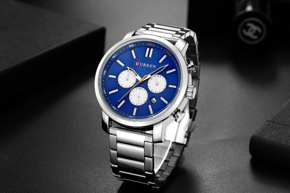 Luxury Brand Military Sport YSYH Stainless Steel Wristwatch For Man Chronograph Watch Date Male Clock