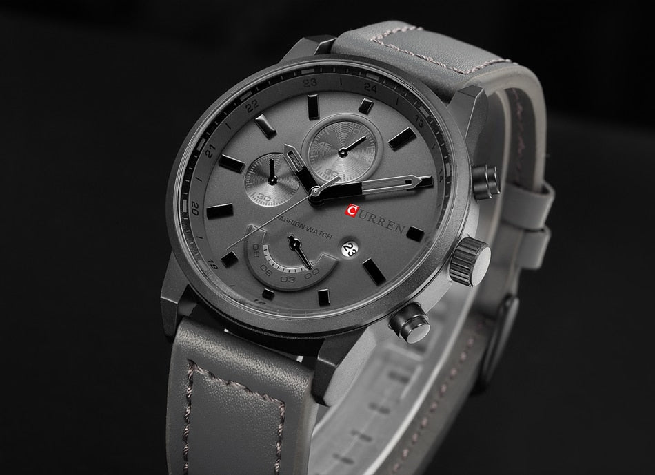 YSYH Quartz Watch Men Luxury Leather Casual Sport Clock Men Wristwatches