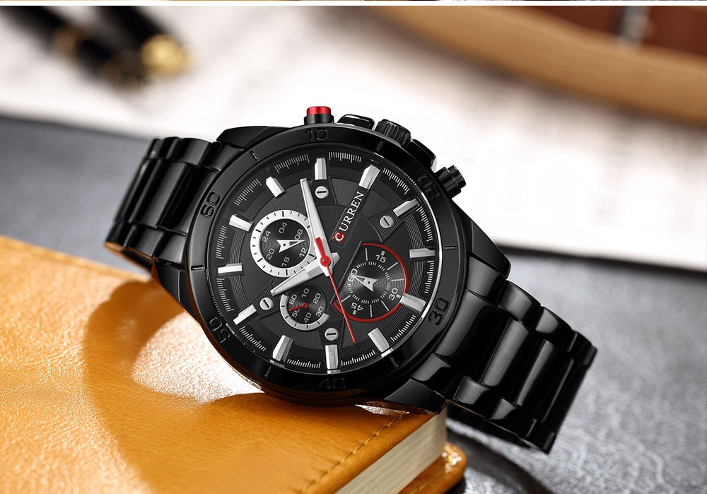 YSYH Analog Military Sports Full Steel Waterproof Wrist Watch Male Clock Reloj Hombre