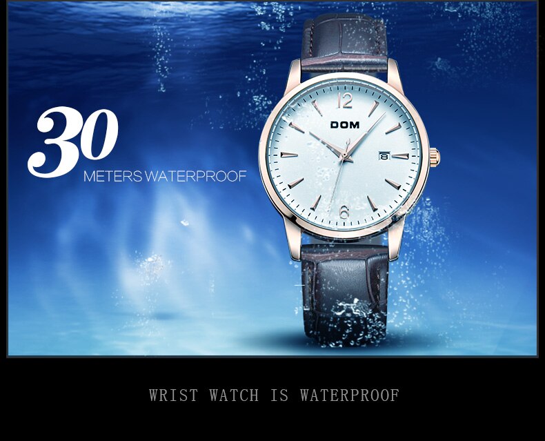 YSYH Men's Retro Simple Trend Watch Leather Strap Waterproof Design Calendar Display Quartz Wristwatch Father's Day Gift