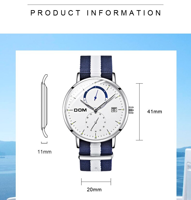 YSYH Simple style men's quartz watch fashion casual waterproof watch