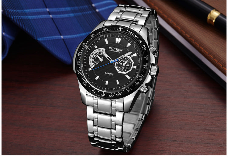 Men's Watches YSYH Quartz Watch Men Sport Full Steel Waterproof Wristwatch Male Clock