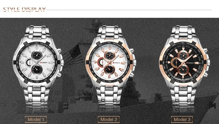 YSYH Watches Men Luxury &Casual Quartz Male Wristwatches Classic Analog Sports Steel Band Clock Relojes