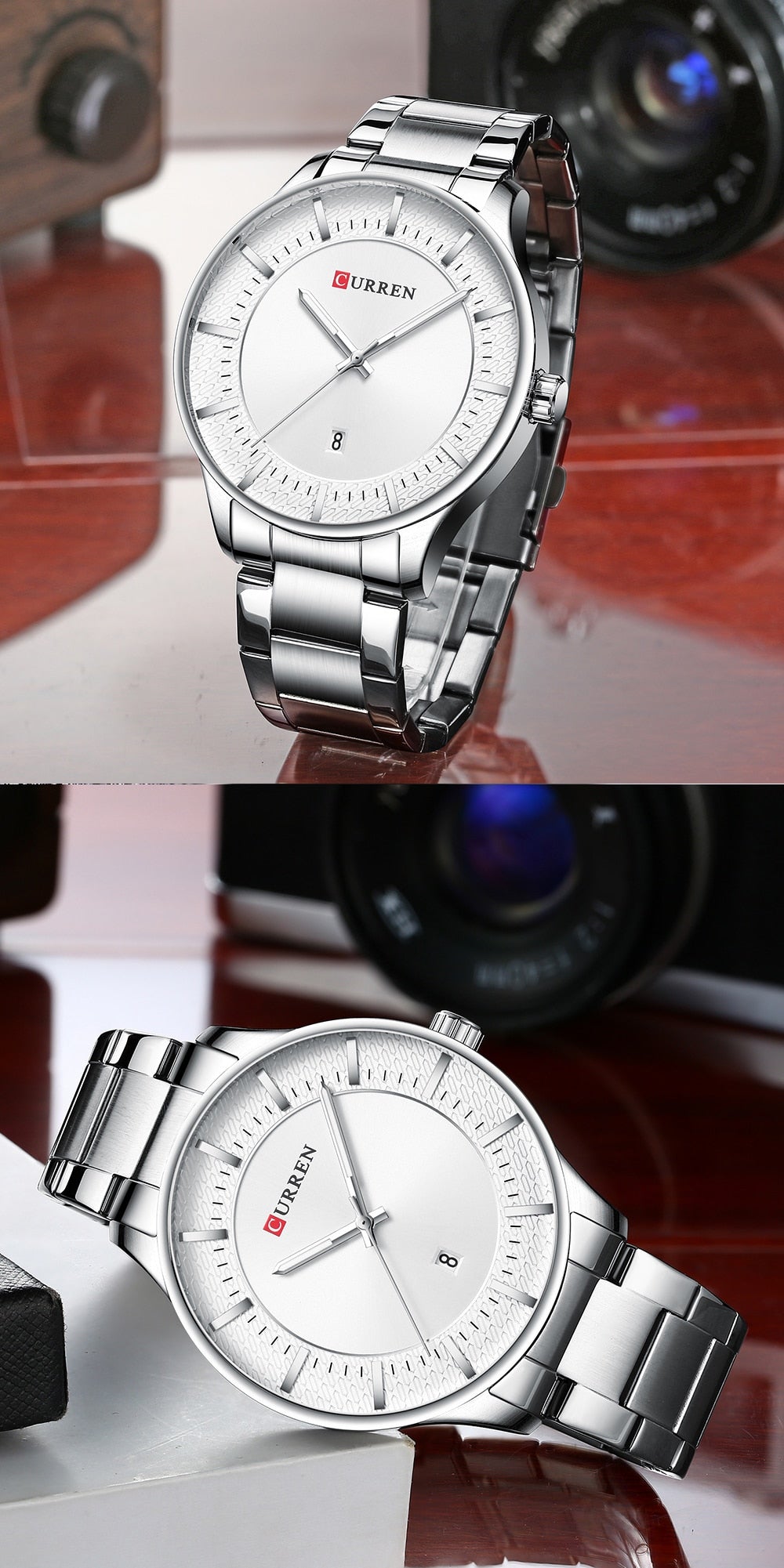 YSYH Luxury Gold Quartz Watches Men Stainless Steel Strap Wristwatch Auto Date Clock Male Classic Watch