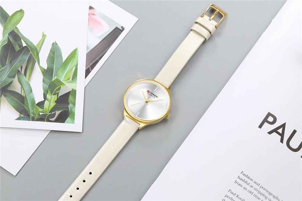 YSYH Ladies Watches Minimalist Wrist Watch for Women Casual Fashion Leather Strap Quartz Female Clock Simple Classy Watch