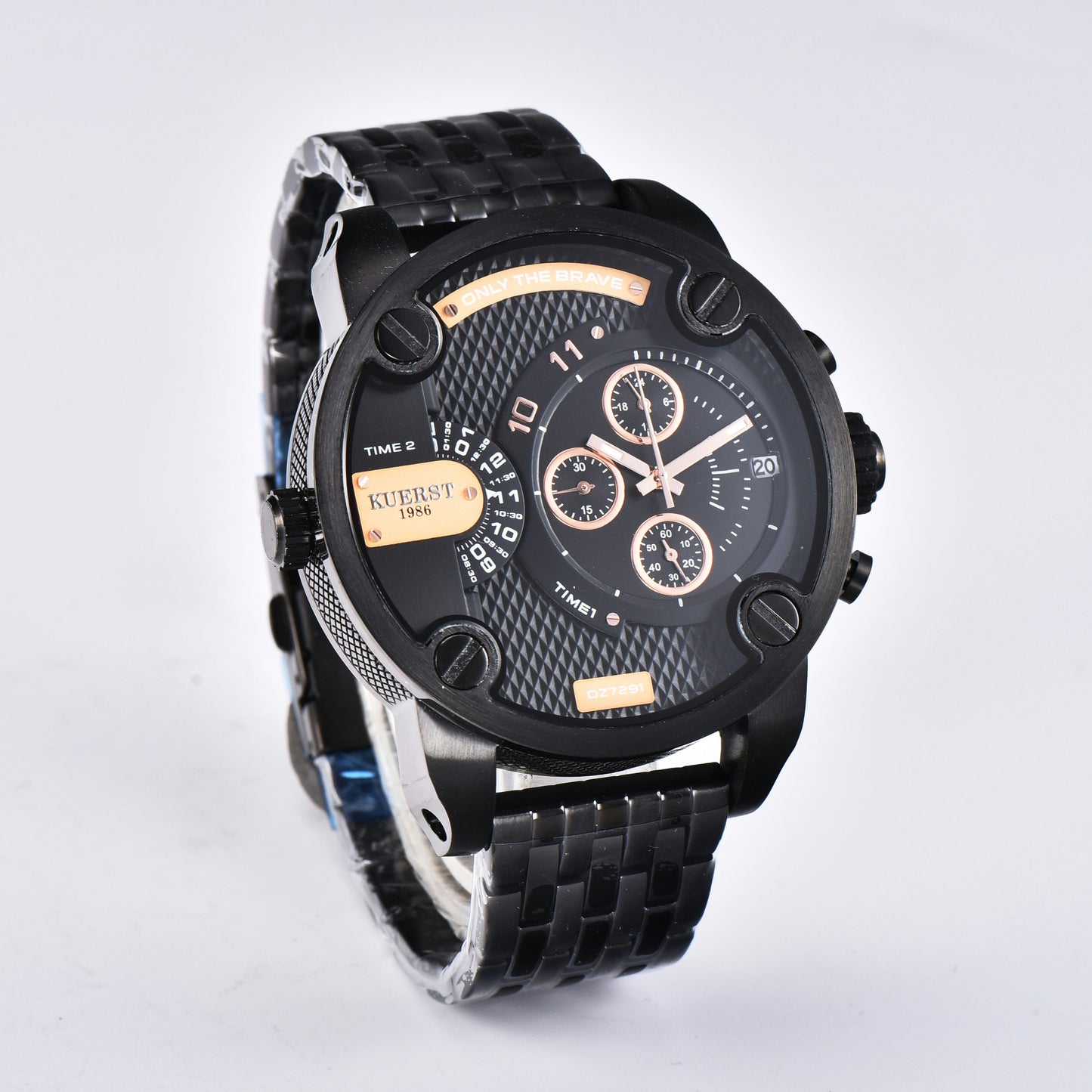 YSYH brand men's wrist watches gold large dial multi-time zone display man sports watch