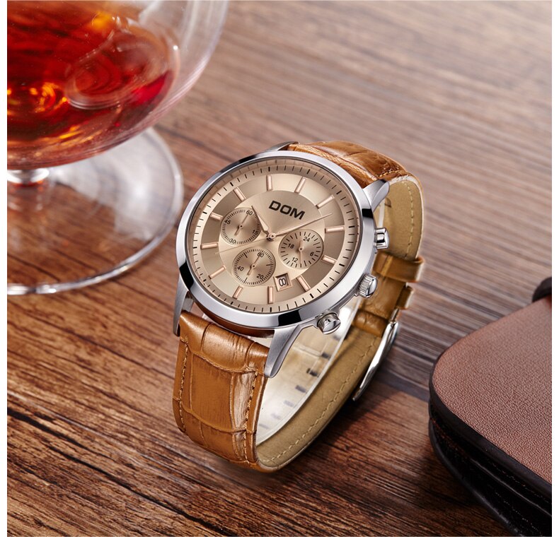 YSYH boutique men's multi-pointer waterproof sports watch Countdown Calendar display Sapphire Crystal Quartz Watch Men