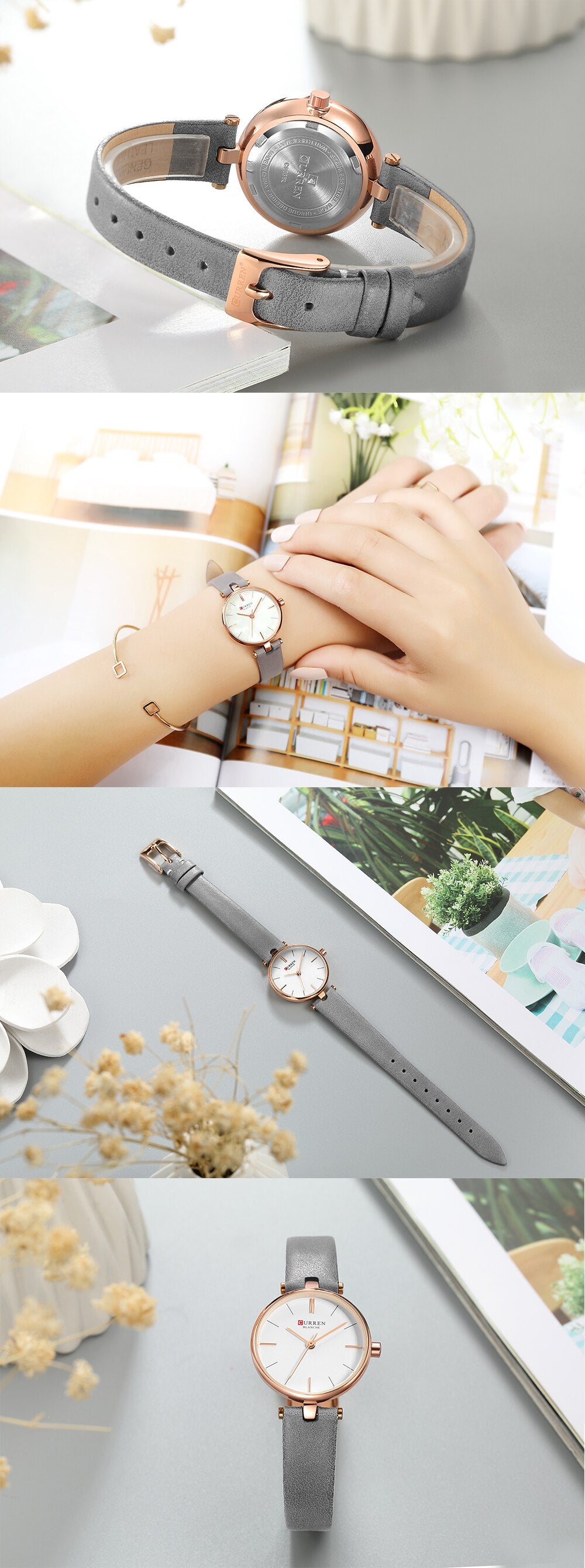 YSYH Fashion Brand Simple Leather Strap Gold Watches Women Clock Ladies Casual Dress Quartz Wristwatch Reloj Mujer Gift