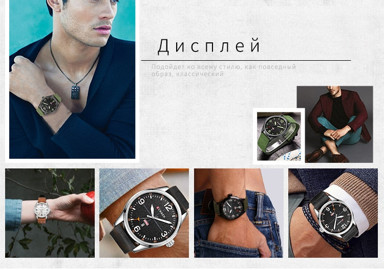 YSYH Simple style Calendar Casual Men Watches Leather Strap Male Clock Quartz Week Display Wrist Watch
