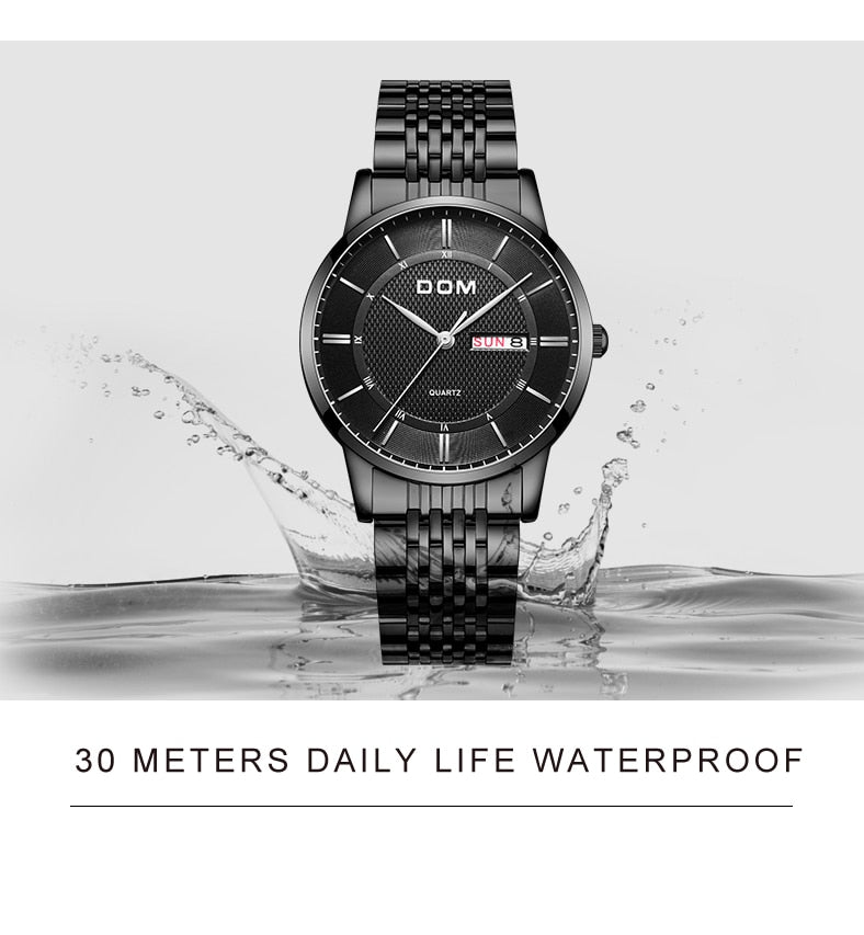 YSYH Men's Watches Ultra-thin Business Casual Leather Wrist Watch Calendar Display Waterproof Multi-function Quartz Clock
