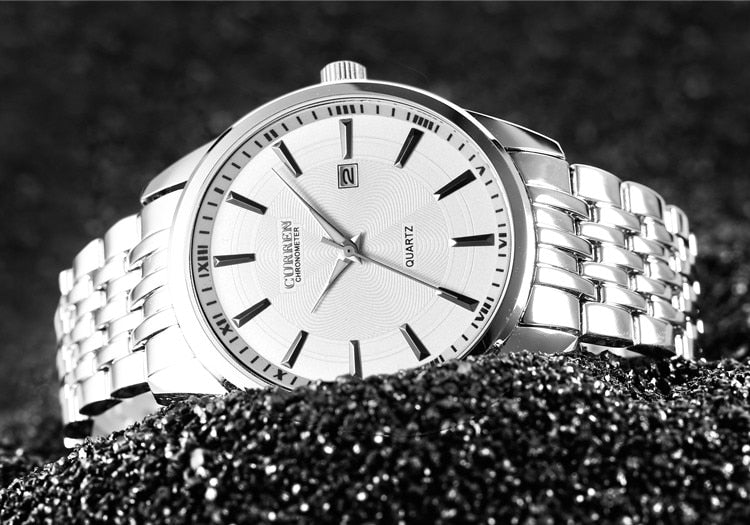 YSYH New Watches Fashion Simple style Calendar Casual Business Men Wristwatch Full Steel Quartz Male Clock Waterproof Watch