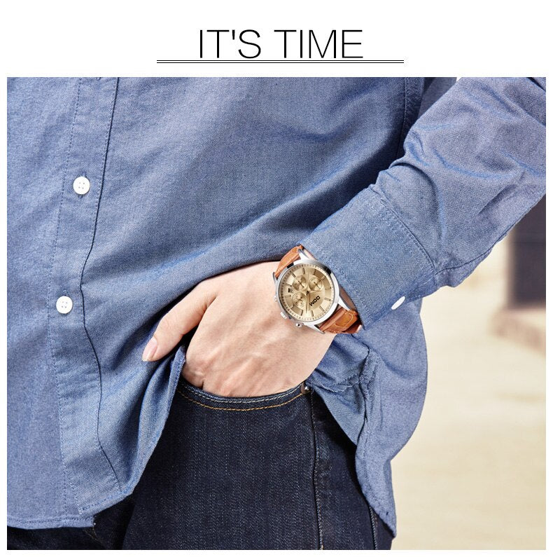 YSYH boutique men's multi-pointer waterproof sports watch Countdown Calendar display Sapphire Crystal Quartz Watch Men