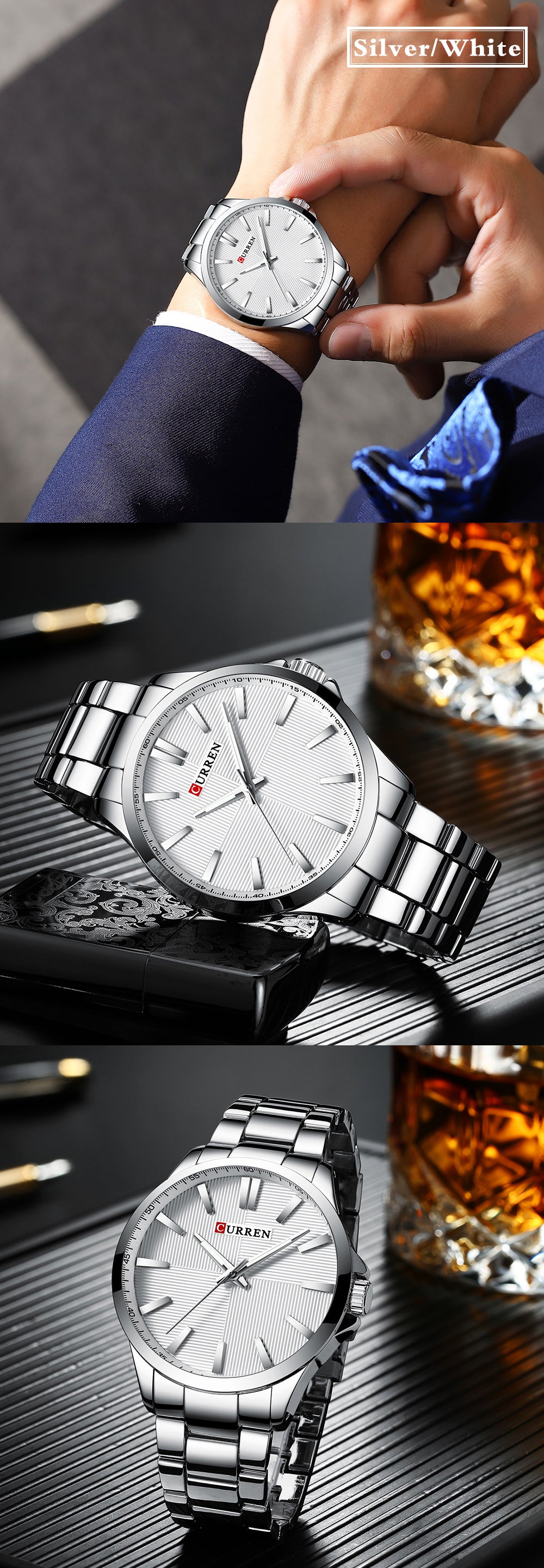 Men Watches Luxury Brand Stainless Steel Mens Watch YSYH Wristwatch Man Clock Waterproof 30 M Relojes